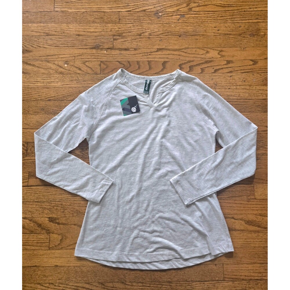 Ouray Womens Gray V-Neck Long Sleeve Shirt Size Medium NWT
